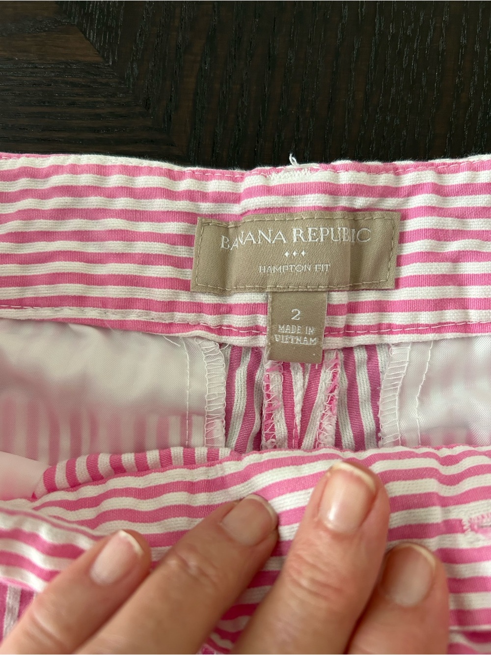 BANANA REPUBLIC SEERSUCKER SHORTS SIZE 2 - Picture 3 of 6